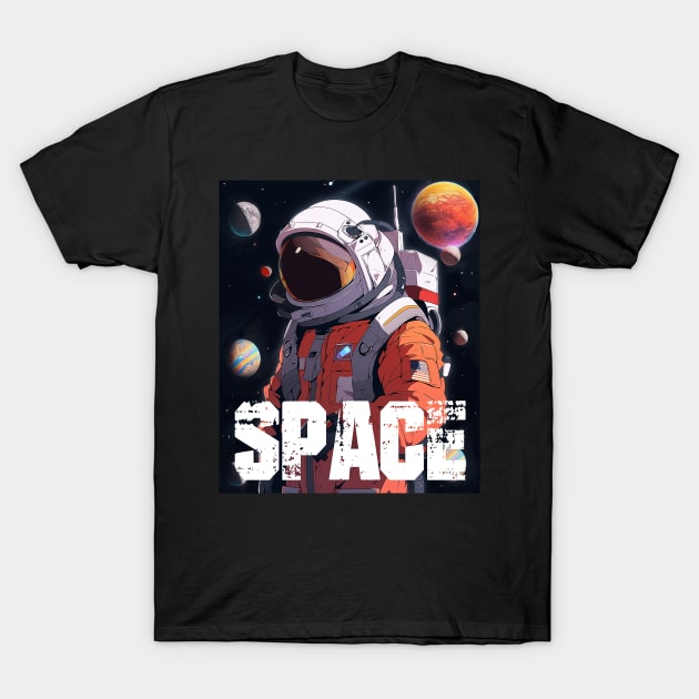 Space - Anime astronaut universe Lover T-Shirt by GothicDesigns